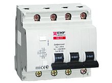 Дифференциальный автоматический выключатель АД32 3 полюс+N, 32А, Тип AC, х-ка C, 100мА | код. DA32-32-100-4P-pro | EKF 